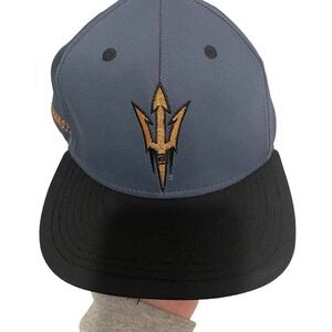 Adidas ASU Sun Devils Gray Embroidered Snap Back Hat w/ State Flag Flat Brim